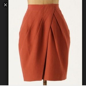 Anthropologie: Rust colored skirt with pockets